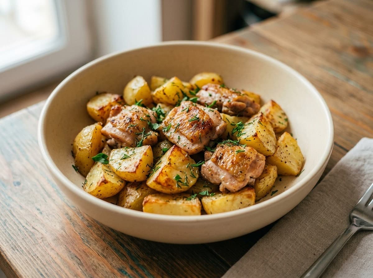 Картофель с курицей